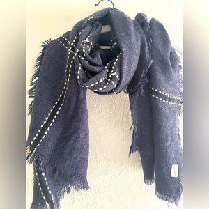 Blue Knit Scarf for Women
